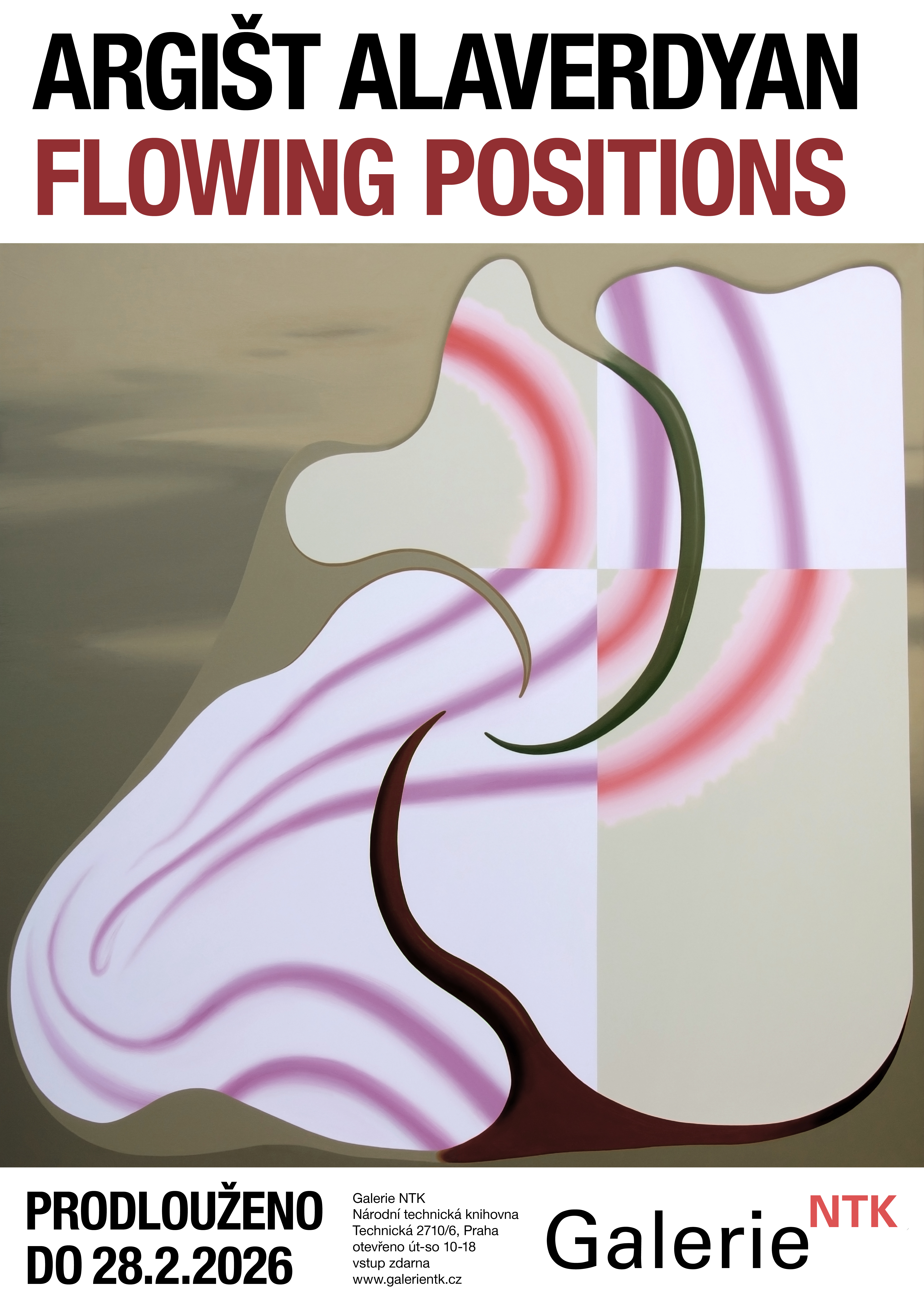 Plakát k výstavě Flowing positions